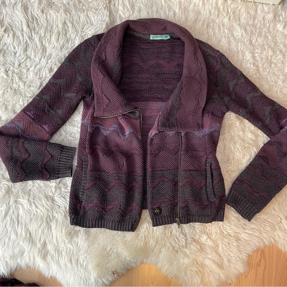 Beautiful sweater moto jacket